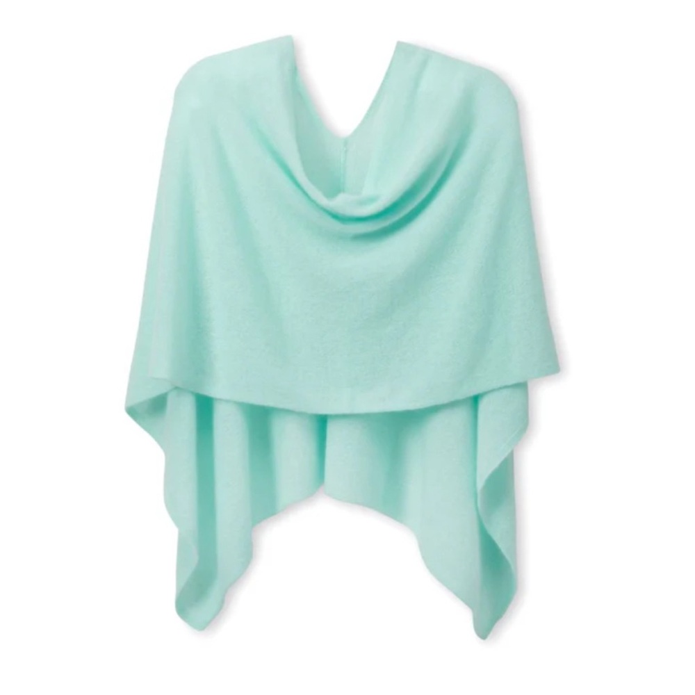 100% Cashmere Mint Green Women's Poncho